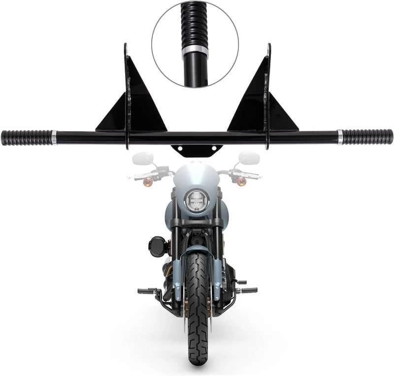 Kinglemc Flat-Out Bar Crash Bar Engine Guard Highway Freeway Bar for Harley Davidson Dyna Fat Bob Low Rider Street Bob Wide Glide Switchback Super Glide Custom 2006-2017 (Gloss Black) - Image 1